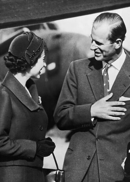 The Queen and The Duke of Edinburgh share a moment after being re-united for the first