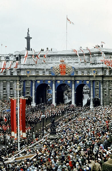 Queen Elizabeth Coronation II, the coach at Admiralty Arch, London, 2nd June 1953