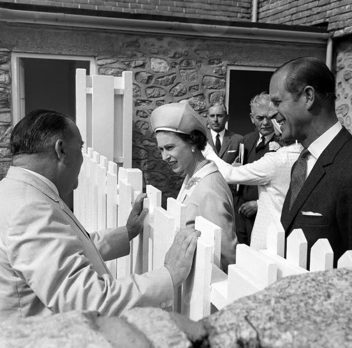 Framed Print : Queen Elizabeth and the Duke touring the Scilly Isles 1967 hollywoodicons