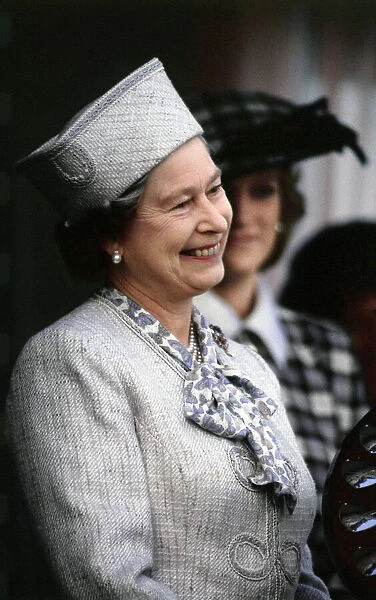 Queen Elizabeth II, at the annual Braemar Highland Games near Balmoral, Scotland