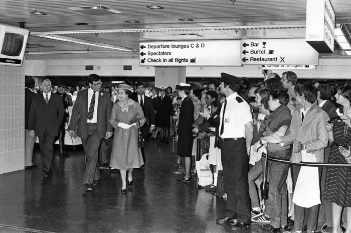 Framed Print : Queen Elizabeth II attends the opening of a new terminal at Birmingham International Framed Print : Queen Elizabeth II attends the opening of a new terminal at Birmingham International