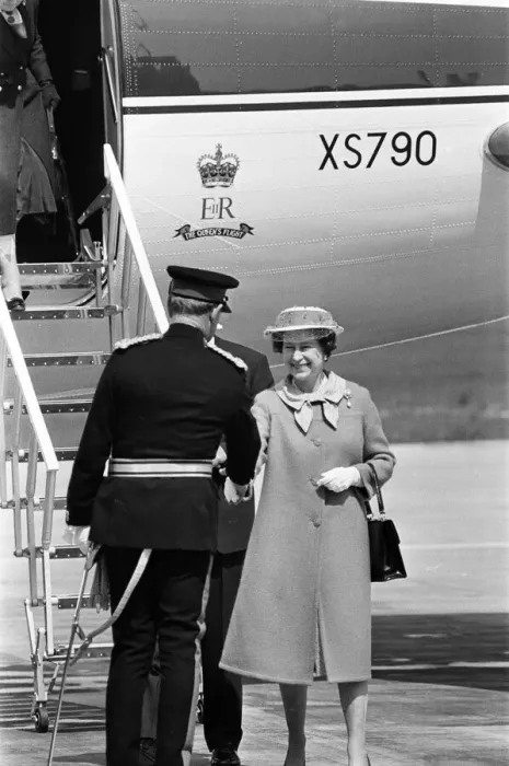 Framed Print : Queen Elizabeth II attends the opening of a new terminal at Birmingham International
