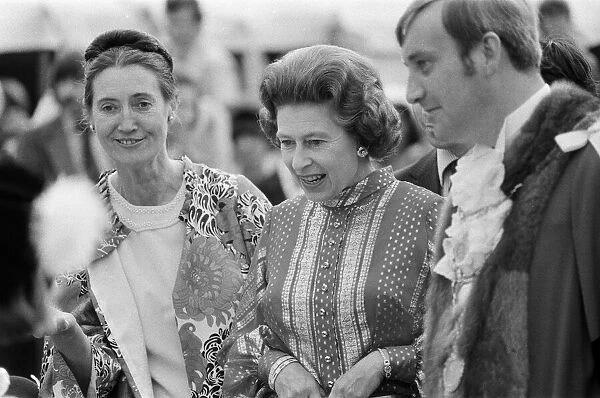Queen Elizabeth II attends Windsor Medieval Fair. 4th June 1977