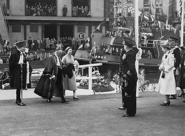 Queen Elizabeth II in Bristol 1956