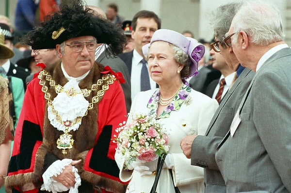 Queen Elizabeth II at Centenary Square, Birmingham. 12th June 1991