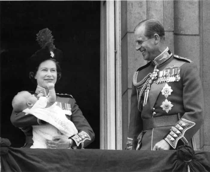 Framed Print : Queen Elizabeth II holds her youngest son Prince Edward in her arms as she stands with Framed Print : Queen Elizabeth II holds her youngest son Prince Edward in her arms as she stands with