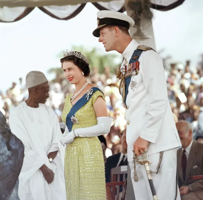 Framed Print : Queen Elizabeth II with her husband Prince Philip, the Duke of Edinburgh
