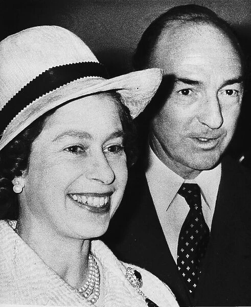 Queen Elizabeth II with John Profumo, One Of The Trustees Of Atlee Commemorative