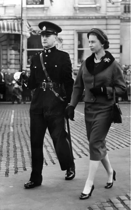 Framed Print : Queen Elizabeth II leaves Carlisle Station to inspact a guard of honour during her visit Framed Print : Queen Elizabeth II leaves Carlisle Station to inspact a guard of honour during her visit