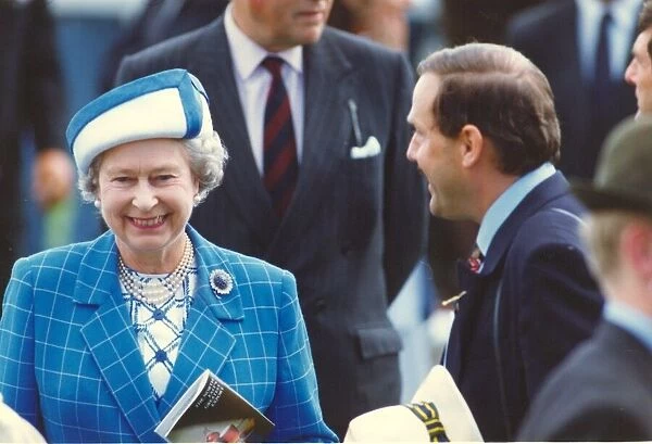 Queen Elizabeth II at Newcastles Gasforth Park Racecourse on the Northumberland