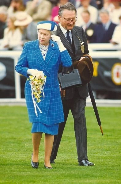 Queen Elizabeth II at Newcastles Gosforth Park Racecourse on the Northumberland