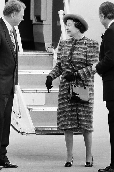 Queen Elizabeth II opens London City Airport, to the East of London