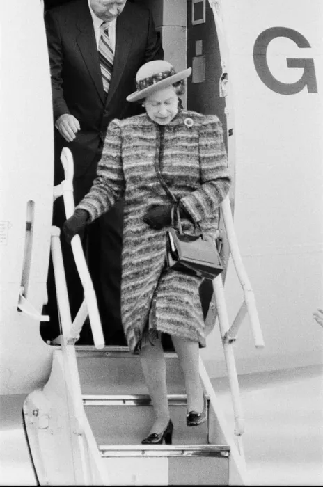 Framed Print : Queen Elizabeth II opens London City Airport, to the East of London