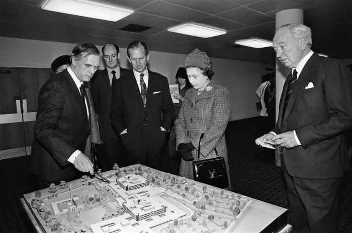 Framed Print : Queen Elizabeth II opens the Royal Surrey County Hospital Framed Print : Queen Elizabeth II opens the Royal Surrey County Hospital