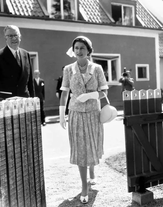 Framed Print : Queen Elizabeth II pictured during her visit to Sweden. She is pictured touring a Framed Print : Queen Elizabeth II pictured during her visit to Sweden. She is pictured touring a