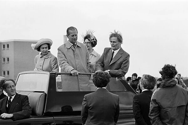 Queen Elizabeth II and Prince Philip, Duke of Edinburgh visit Prissick Base during