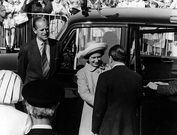 Queen Elizabeth II and Prince Philip, Duke of Edinburgh in Liverpool during the Silver