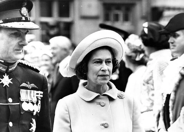 Queen Elizabeth II and Prince Philip on the North East Leg of The Jubilee Tour 1977 to