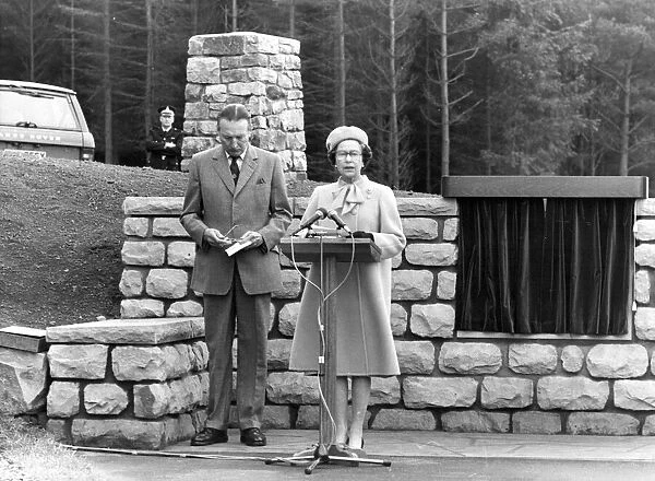Queen Elizabeth II and Prince Philip officially open the Kielder Reservoir, Kielder Water