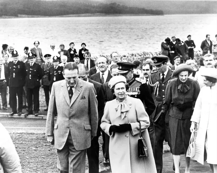Framed Print : Queen Elizabeth II and Prince Philip officially open the Kielder Reservoir, Kielder Water Framed Print : Queen Elizabeth II and Prince Philip officially open the Kielder Reservoir, Kielder Water