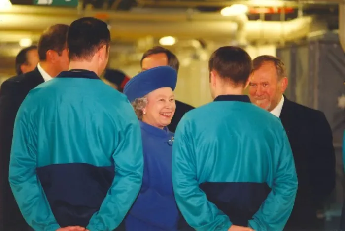 Framed Print : Queen Elizabeth II and Prince Philip officially open the Siemens plant in Wallsend