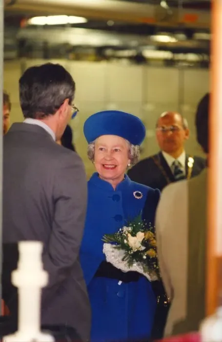 Framed Print : Queen Elizabeth II and Prince Philip officially open the Siemens plant in Wallsend