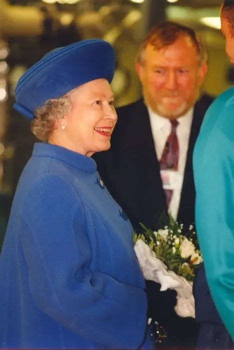 Framed Print : Queen Elizabeth II and Prince Philip officially open the Siemens plant in Wallsend with