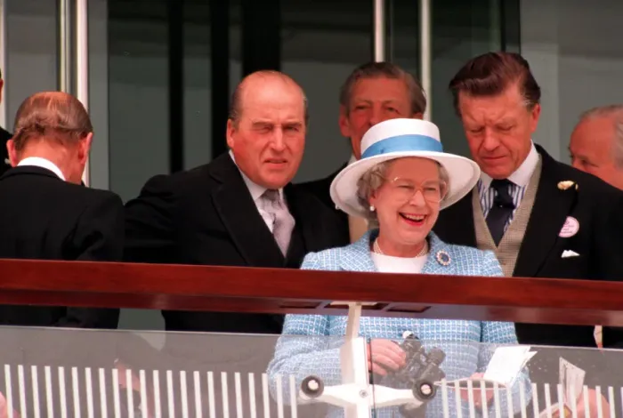 Framed Print : Queen Elizabeth II with Prince Philip pictured at Epson race track for Derby Day Framed Print : Queen Elizabeth II with Prince Philip pictured at Epson race track for Derby Day