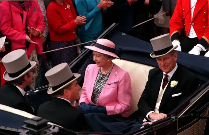 Framed Print : Queen Elizabeth II and Prince Philip riding in a Landau carriage at Royal Ascot Framed Print : Queen Elizabeth II and Prince Philip riding in a Landau carriage at Royal Ascot