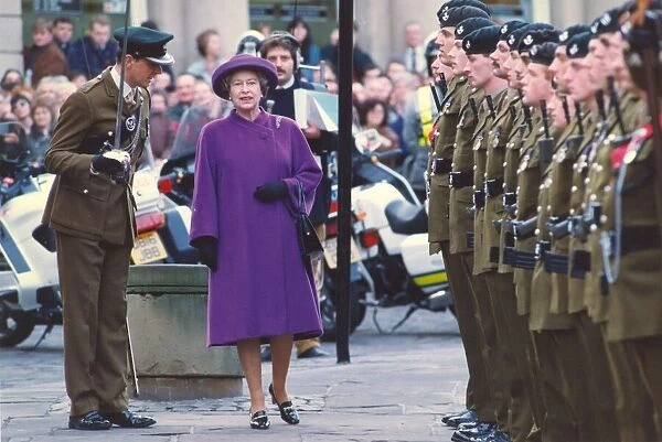 Queen Elizabeth II and Prince Philip visit Durham The Queen inspects the Durham