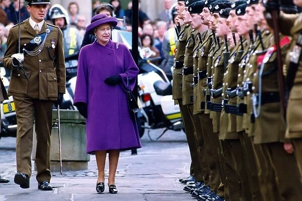 Queen Elizabeth II and Prince Philip visit Durham The Queen inspects