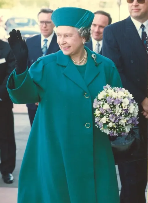 Framed Print : Queen Elizabeth II and Prince Philip visit the North East 18 May 1993 - The Queen is Framed Print : Queen Elizabeth II and Prince Philip visit the North East 18 May 1993 - The Queen is
