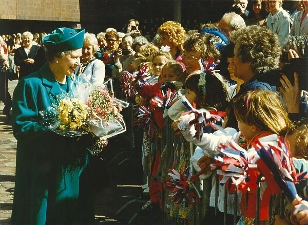 Queen Elizabeth II and Prince Philip visit the North East 18 May 1993 - The Queen at