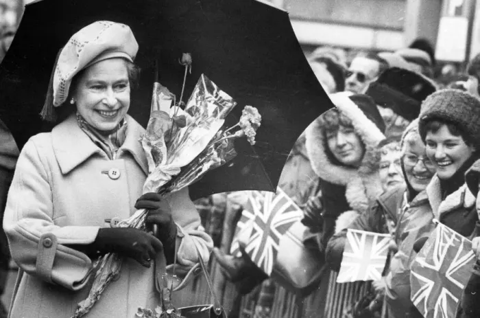 Framed Print : Queen Elizabeth II and Prince Philip visit Workington in Cumbria