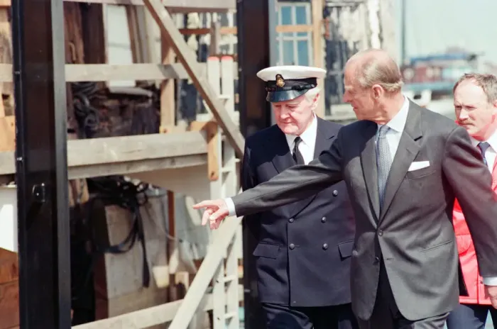 Framed Print : Queen Elizabeth II and Prince Philip visiting Hartlepool Marina. 18th May 1993