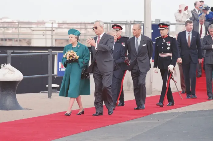 Framed Print : Queen Elizabeth II and Prince Philip visiting Hartlepool Marina. 18th May 1993 Framed Print : Queen Elizabeth II and Prince Philip visiting Hartlepool Marina. 18th May 1993