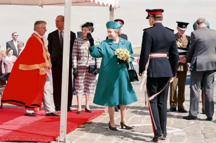 Framed Print : Queen Elizabeth II and Prince Philip visiting Hartlepool Marina. 18th May 1993