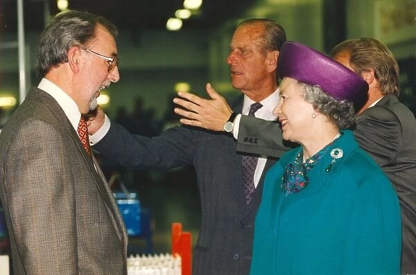 Queen Elizabeth II and Prince Phillip visit the Thorn Lighting Factory in Spennymoor