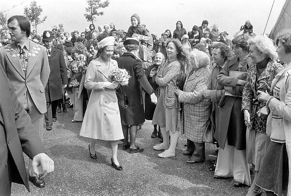 Queen Elizabeth II rocked with laughter at Pepys Estate, Deptford, today