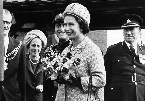 Queen Elizabeth II during the Royal visit to the North West