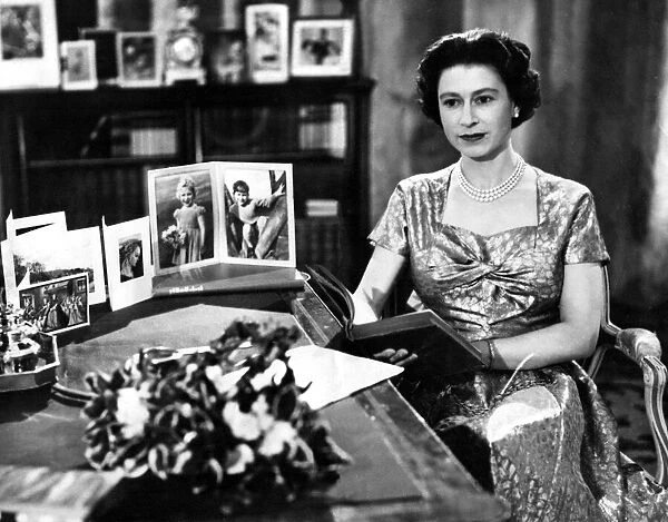 Queen Elizabeth II at Sandringham after making her Christmas speech to the nation