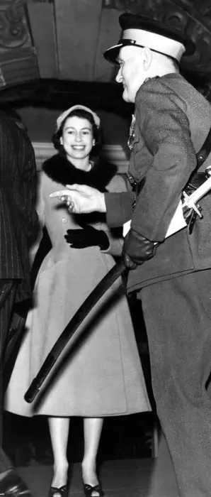 Framed Print : Queen Elizabeth II shares a joke with Lord Lawson at the Jarrow Town Hall Framed Print : Queen Elizabeth II shares a joke with Lord Lawson at the Jarrow Town Hall
