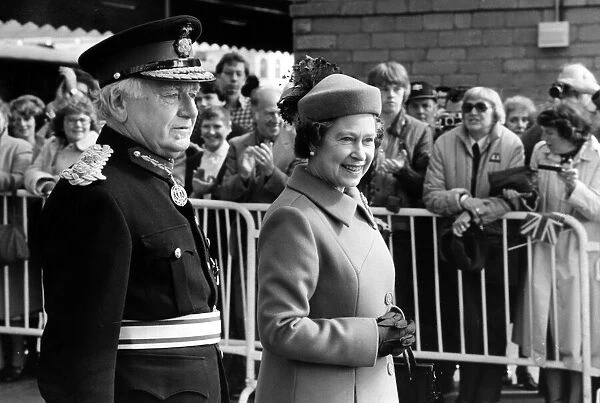 Queen Elizabeth II at Victoria Station, Manchester. 5th May 1982