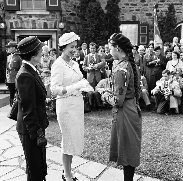 Queen Elizabeth II during her visit to Canada, June 1959 The Queen presents gold