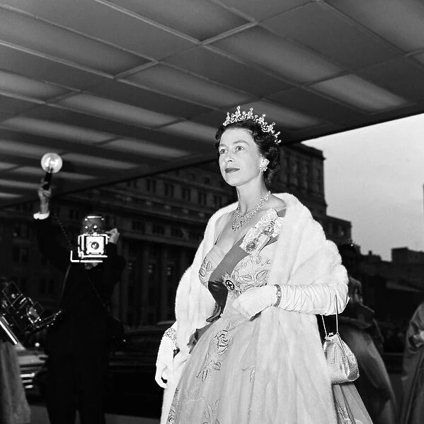 Queen Elizabeth II during her visit to Canada, pictured arriving for a Civic Ball in