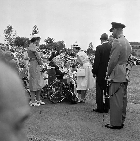 Queen Elizabeth II during her visit to Canada. The Queen is pictured at Green Island