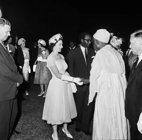 Queen Elizabeth II during her visit to Sierra Leone, 25th November to 1st December 1961