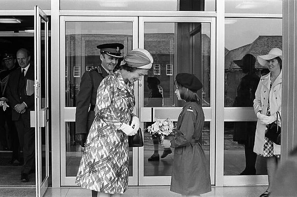 Queen Elizabeth II visiting Catterick Garrison, Richmondshire, North Yorkshire