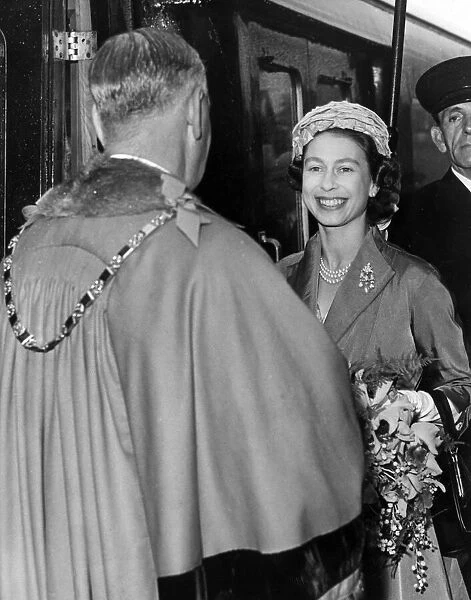 Queen Elizabeth II visiting Cheshire. Pictured in Ledsham
