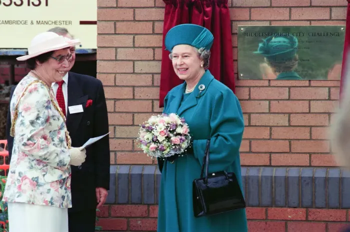 Framed Print : Queen Elizabeth II visiting Middlesbrough to open Pallister Park Framed Print : Queen Elizabeth II visiting Middlesbrough to open Pallister Park